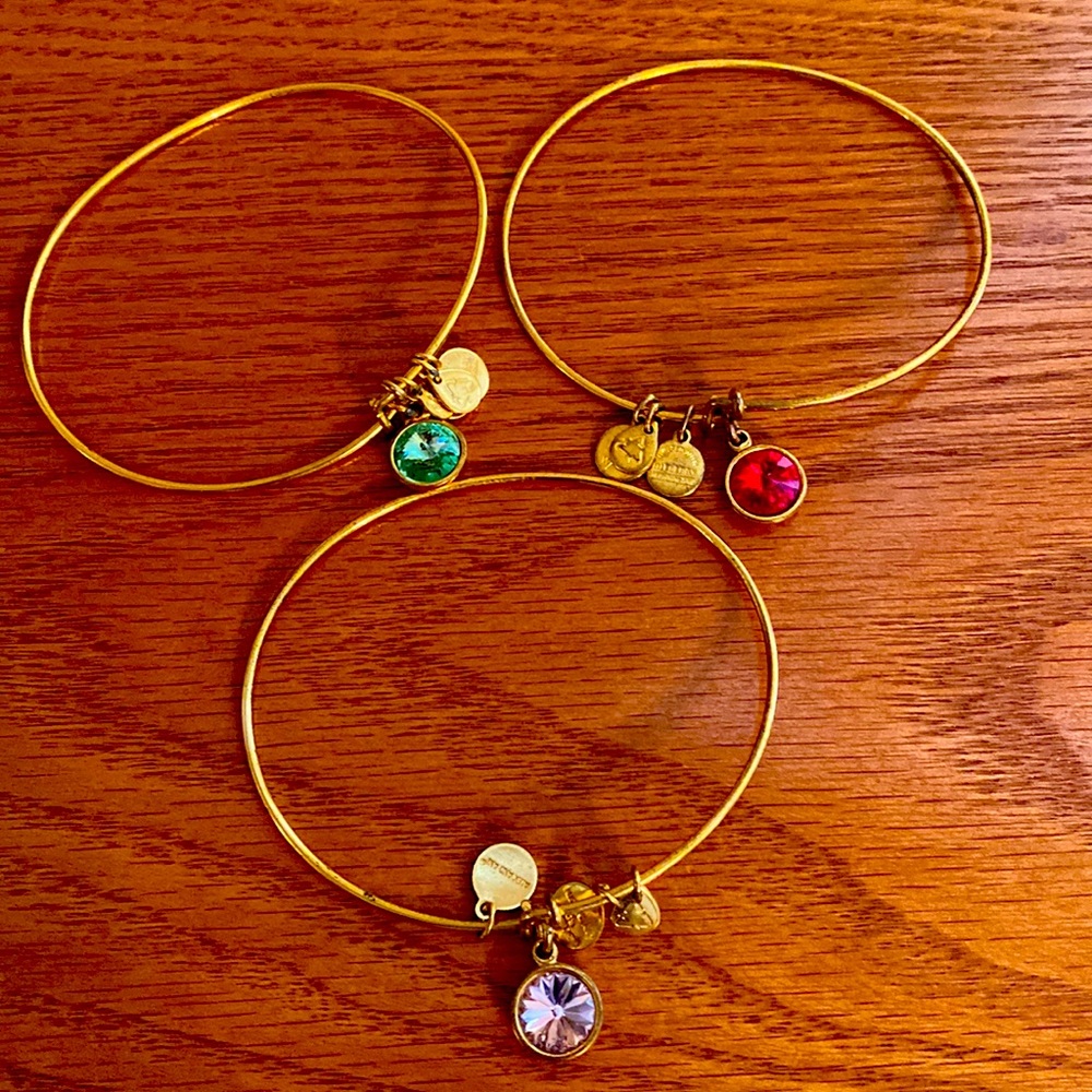 Alex and Ani gold finish with stones